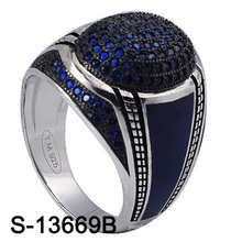 Newest Model Factory Wholesale 925 Silver Jewelry Ring for Men (S-13669B)